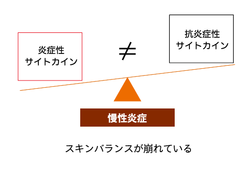 慢性炎症 スキンバランスが崩れている